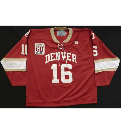 Custom NCAA 2009-10 Denver Pioneers 16 Anthony Maini Hockey Jersey Alternate Red